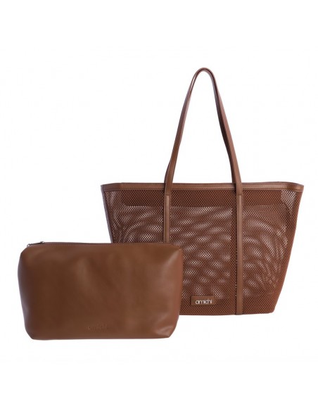 SHOPPER REJILLA MARRON AMICHI