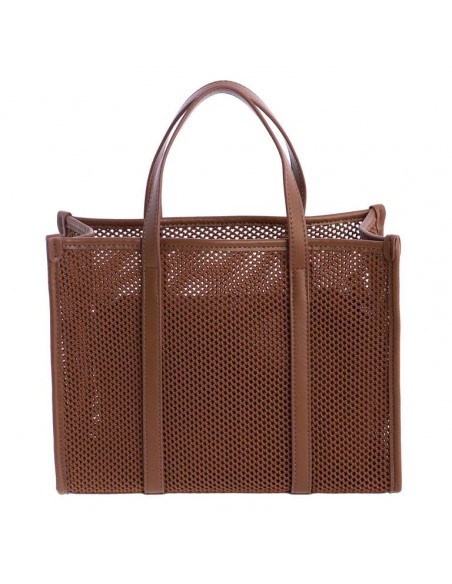 TOTE REJILLA MARRON AMICHI