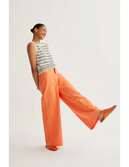 PANTALON WIDE NARANJA