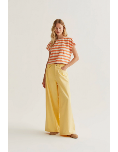 PANTALON WIDE AMARILLO