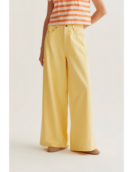 PANTALON WIDE AMARILLO