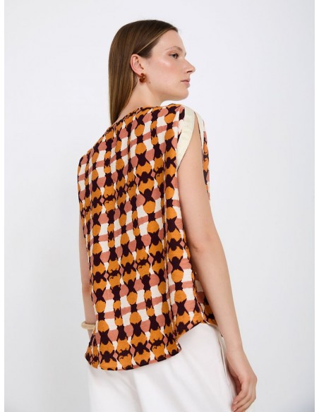 BLUSA CINTA METALIZADA