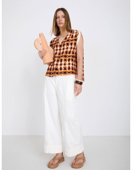BLUSA CINTA METALIZADA
