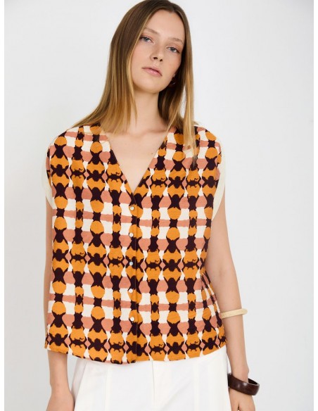 BLUSA CINTA METALIZADA