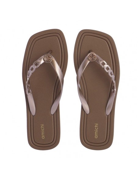 CHANCLA LOGO BRONCE