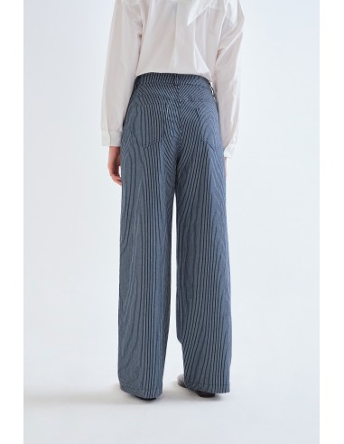 PANTALON VAQUERO CON RAYAS AZUL