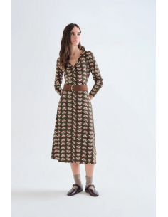 VESTIDO MIDI GEOMETRICO