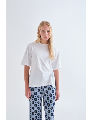 CAMISETA FRUNCIDO  BLANCA