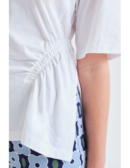 CAMISETA FRUNCIDO  BLANCA