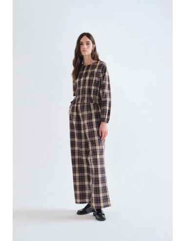 PANTALON CUADROS MARRON