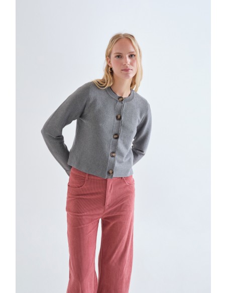 CARDIGAN BASIC CF GRIS