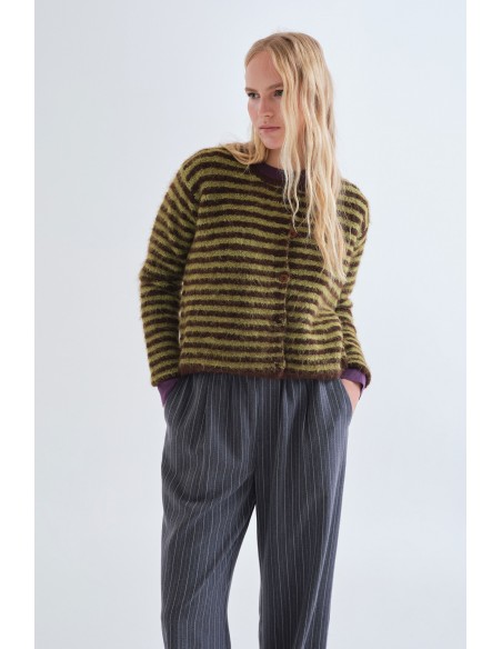 JERSEY  RAYAS VERDE Y MARRON
