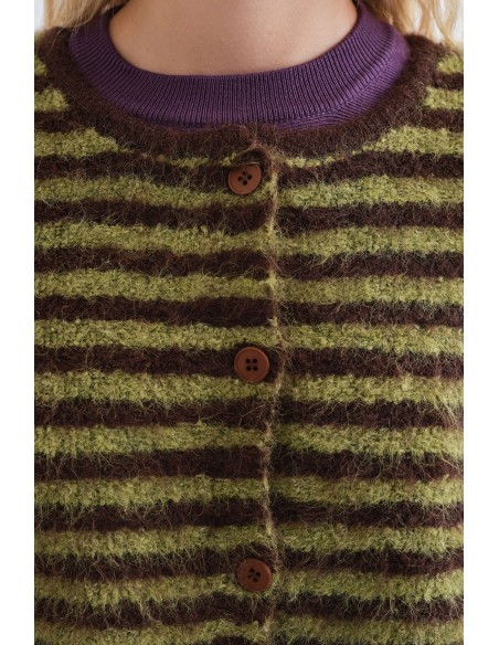 JERSEY  RAYAS VERDE Y MARRON