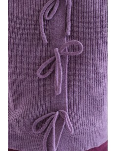 CARDIGAN LAZO MORADO