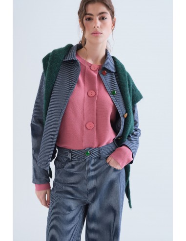 CARDIGAN EVASE CF ROSA