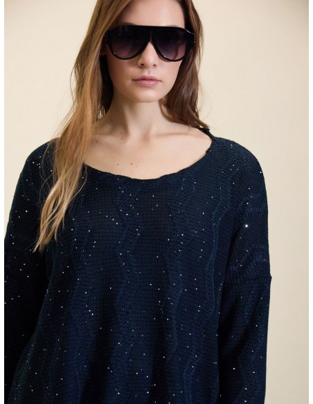 JERSEY ZIGZAG CON LENTEJUELAS