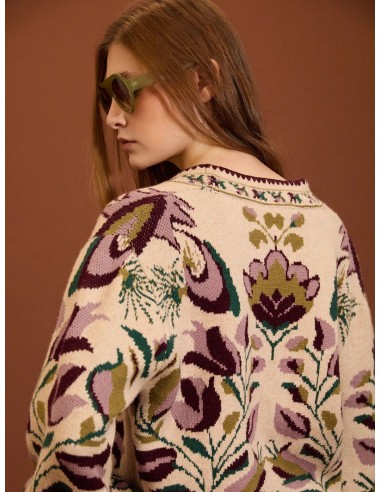 CÁRDIGAN JACQUARD FLORAL