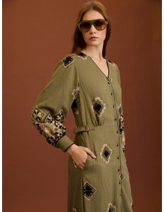 VESTIDO CAMISERO ÉTNICO BORDADO 2
