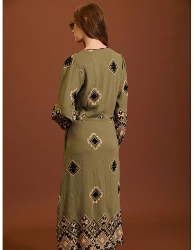 VESTIDO CAMISERO ÉTNICO BORDADO