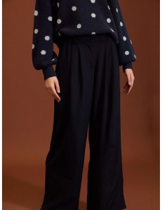 PANTALONES PALAZZO PLISADOS CON LUREX