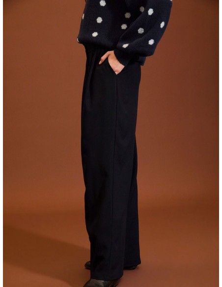 PANTALONES PALAZZO PLISADOS CON LUREX