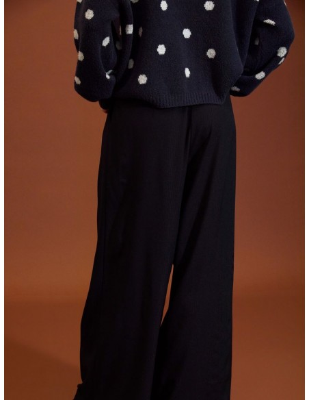 PANTALONES PALAZZO PLISADOS CON LUREX