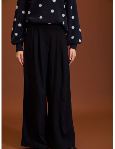PANTALONES PALAZZO PLISADOS CON LUREX