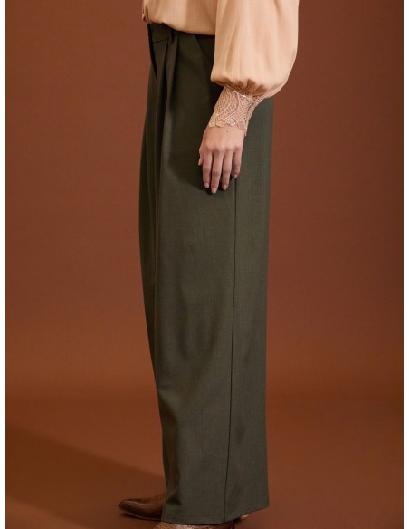 PANTALONES PALAZZO PLISADOS CON LUREX