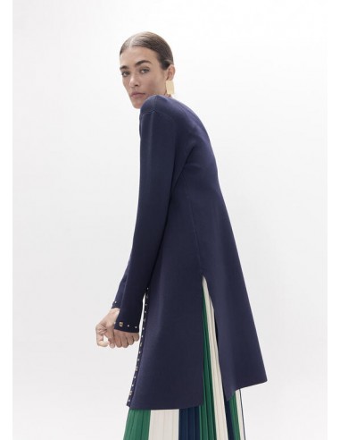 CARDIGAN LARGO TACHAS