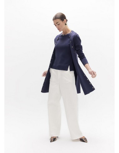 CARDIGAN LARGO TACHAS