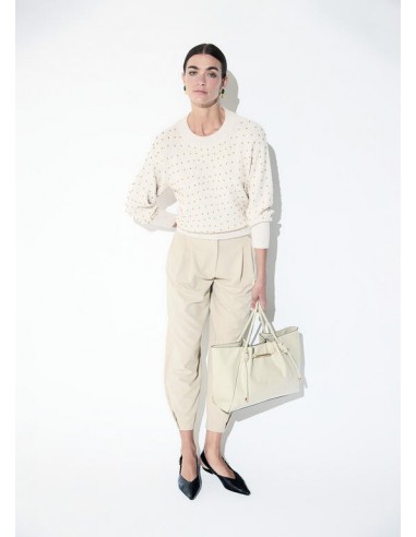 JERSEY MINI TACHAS BEIG