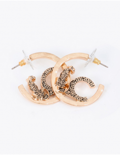 PENDIENTES ARO CON LOGO