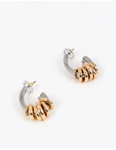 PENDIENTES ARO BICOLOR