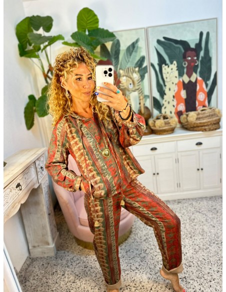 PANTALÓN BAGGY ESTAMPADO ÉTNICO