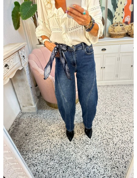 JEANS BALLOON COSTURA