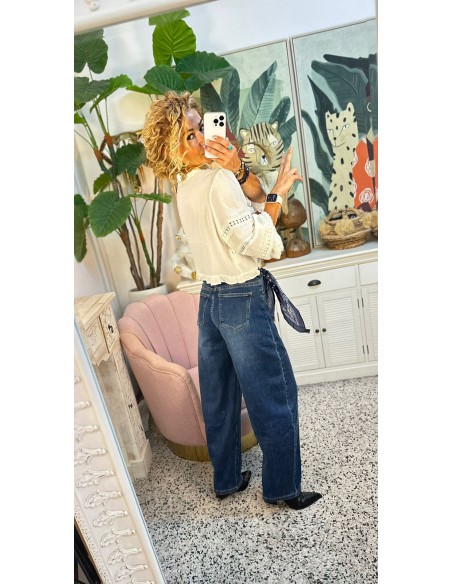 JEANS BALLOON COSTURA