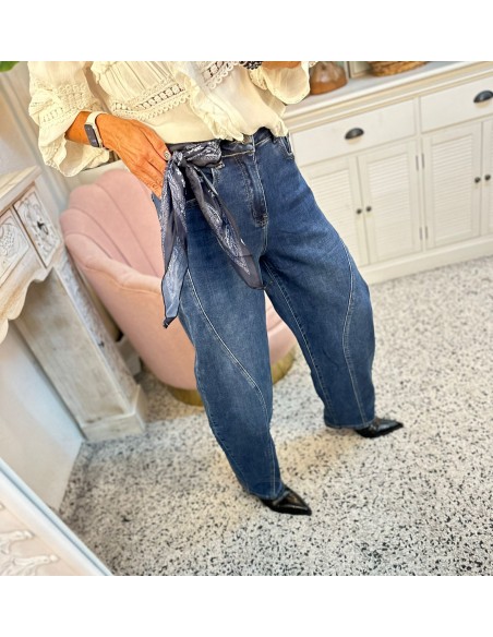 JEANS BALLOON COSTURA