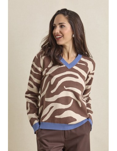 JERSEY PRINT MARRÓN