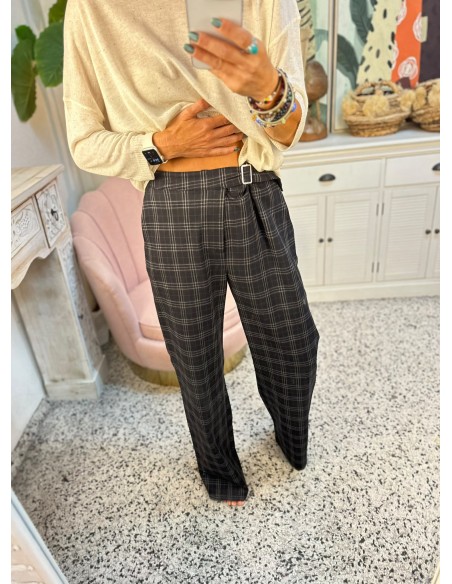 PANTALÓN ANCHO CUADROS