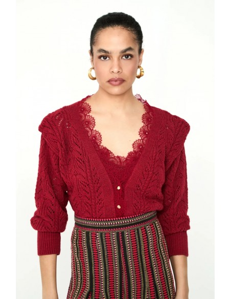CARDIGAN LOU ROJO