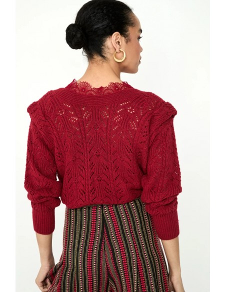 CARDIGAN LOU ROJO