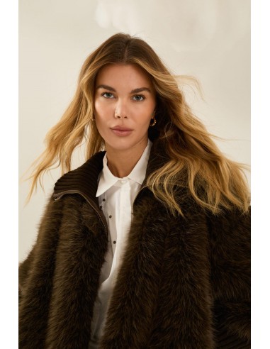 CHAQUETA PELO CUELLO PUNTO