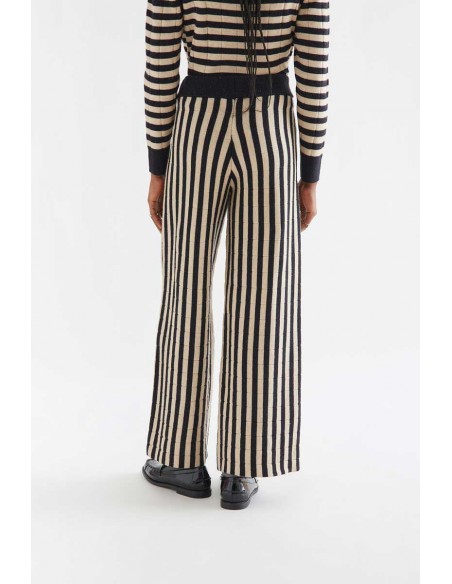PANTALÓN PUNTO CON ESTAMPADO DE RAYAS