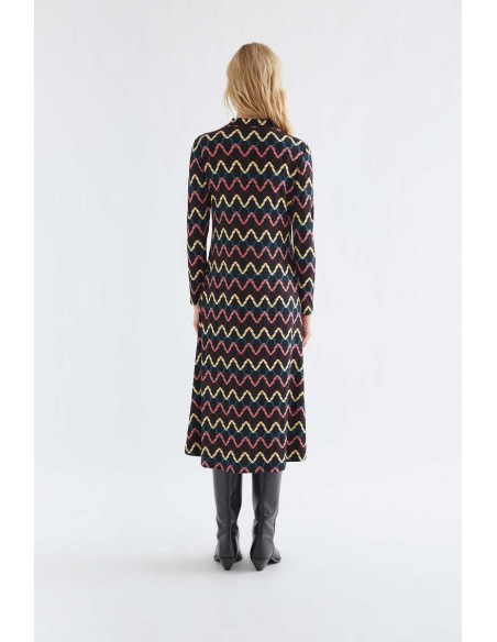 VESTIDO MIDI CON ESTAMPADO SKEIN
