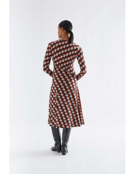 VESTIDO MIDI CON ESTAMPADO SCALA