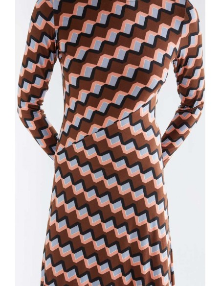 VESTIDO MIDI CON ESTAMPADO SCALA
