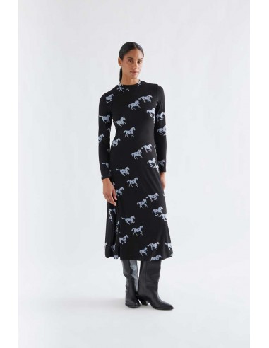 VESTIDO MIDI ESTAMPADO HORSE