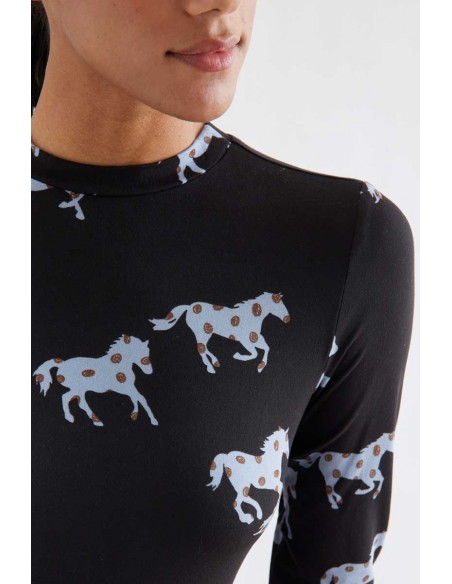 VESTIDO MIDI ESTAMPADO HORSE