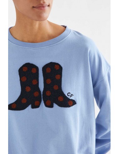 SUDADERA ALGODÓN CON BORDADO DE BOTAS COWBOY