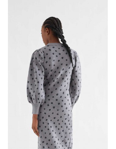 VESTIDO MIDI CON ESTAMPADO CATAHOULA GRIS